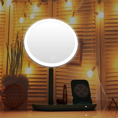 वायरलेस चार्जर के साथ डेस्कटॉप मिरर